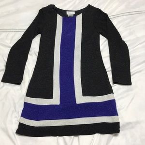 Long Sleeve Woven Glitter Dress